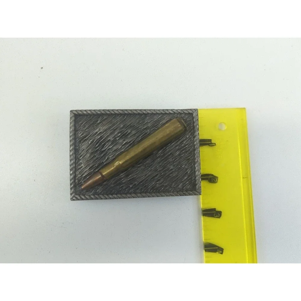 Vintage 1980 Bergamot Brass Works Bullet Belt Buckle Win-Man‎ Marketing Co Inert